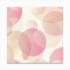 Abstract Pink Circles.Generated AI. Wall Art Print Canvas Print