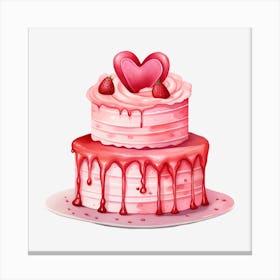 Valentine'S Day Cake 14 Canvas Print