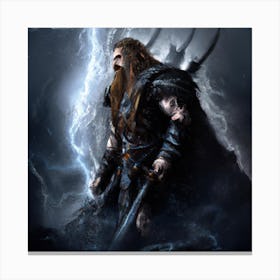 Dark God of Thunder 3 Canvas Print