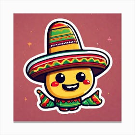 Mexican Sticker 5 Canvas Print