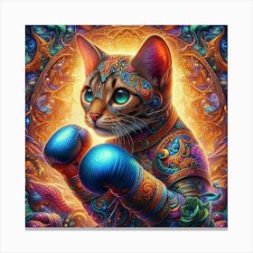 Muay Thai Kitten Canvas Print