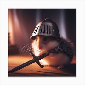Hamster In Armor Canvas Print