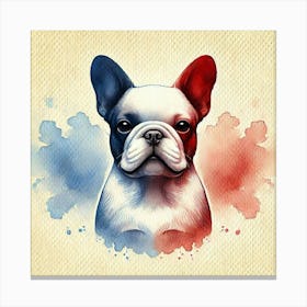 Watercolor French Bulldog 3 Canvas Print