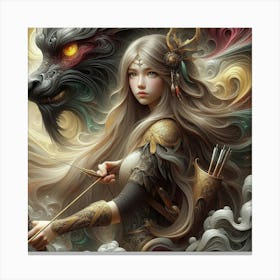 Wolf Girl Canvas Print