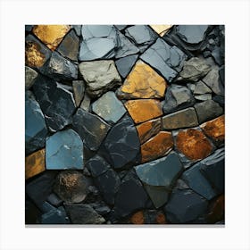 Abstract Stone Wall 3 Canvas Print