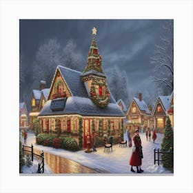 Christmas Village 8 Canvas Print