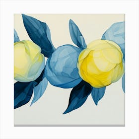 Blue Lemons Canvas Print