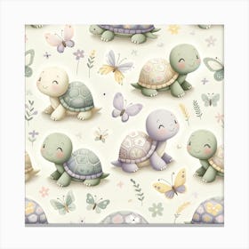 Cute Turtles 1 Canvas Print