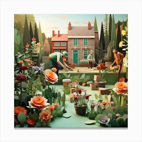 Garden Scene Canvas Print