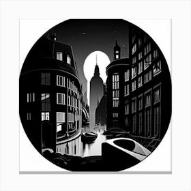 Amsterdam At Night Canvas Print