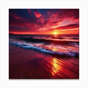 Sunset On The Beach 512 Canvas Print