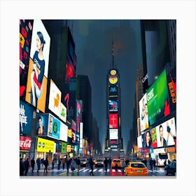 Times Square At Night Canvas Print