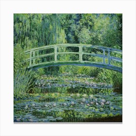 Water Lilies And Japanese Bridge (1899) Canvas Print