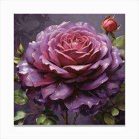 Purple big Rose Canvas Print