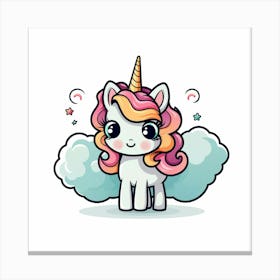 Cute Unicorn 726 Canvas Print