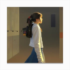 Girl In A Locker Canvas Print