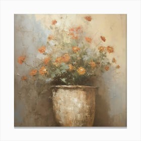 Flowers In A Pot Canvas Print