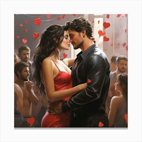 Valentine'S Kiss Canvas Print