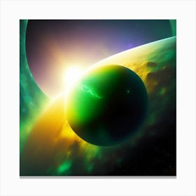 A comet is a small icy body orbiting in the Sun Canvas Print