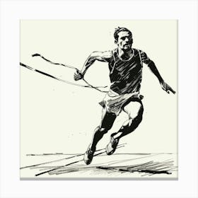 Athlete Running 1 Canvas Print