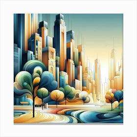 Cityscape Canvas Art Canvas Print