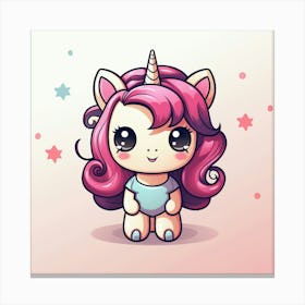 Kawaii Unicorn 44 Canvas Print