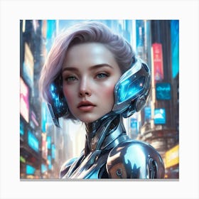 Futuristic Woman - Modern - Urban 01 Canvas Print