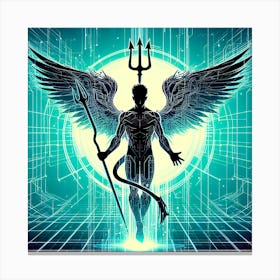 Demon With Wings 5 Canvas Print