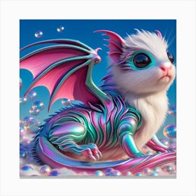 Dragonpig Bubbles Canvas Print