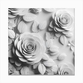 Paper Roses Canvas Print