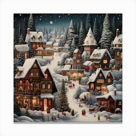 Nostalgic Christmas Stroke Dreams Canvas Print
