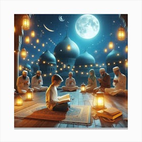 Muslim Prayerلمشاعر الروحانية في رمضان 6 Canvas Print