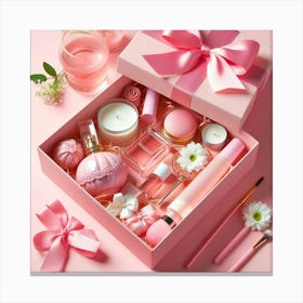 Pink Gift Box Canvas Print