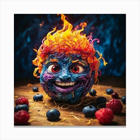 Fire And Berries Canvas Print