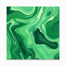 Abstract Green Wavy Background Canvas Print