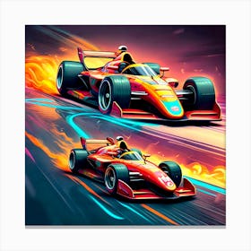 Race Car Racing Canvas Print