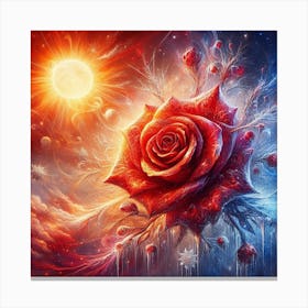 Surrealism, Rose and Winter 1 Canvas Print