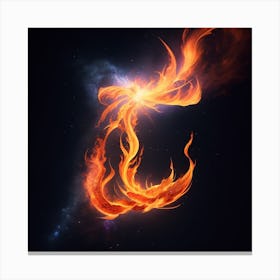 Fire In Space Canvas Print