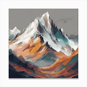 Abstract Mountain Art Prints and Posters 2 Canvas Print