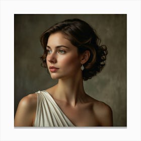 Portrait Of A Young Woman 4 Canvas Print