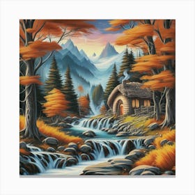 A peaceful, lively autumn landscape 6 Canvas Print