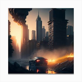 City On Fire (66) Canvas Print