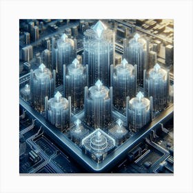 Futuristic City 73 Canvas Print