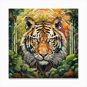 Tiger In The Jungle 3 Canvas Print