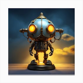 Steampunk Robot Canvas Print