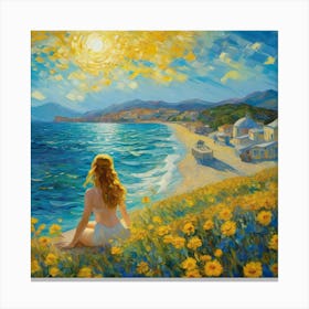 Sunset On The Beachfhj Canvas Print