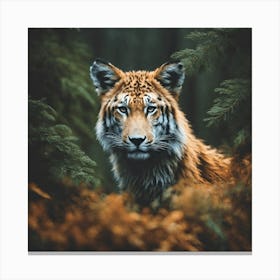 Tiger In The Forest 5 Canvas Print