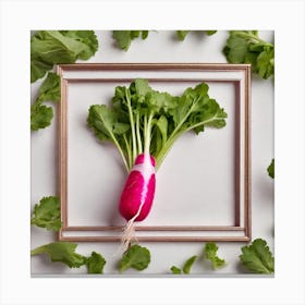 Radish In A Frame Canvas Print