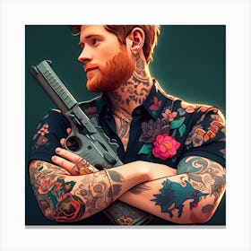 Hunzinator Prince Harry With Tattoos Canvas Print