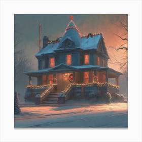 Christmas House 131 Canvas Print